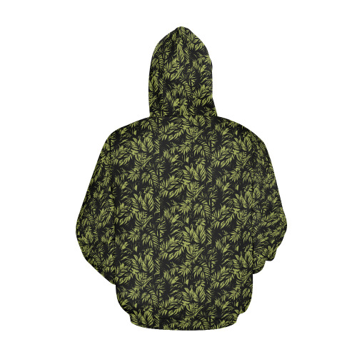 jungle-leaves All Over Print Hoodie for Men (USA Size) (Model H13)