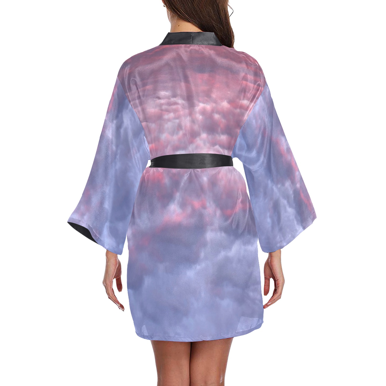 Morning Purple Sunrise Collection Long Sleeve Kimono Robe