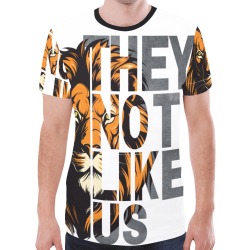 They Not Like Us - Lion White New All Over Print T-shirt for Men (Model T45)