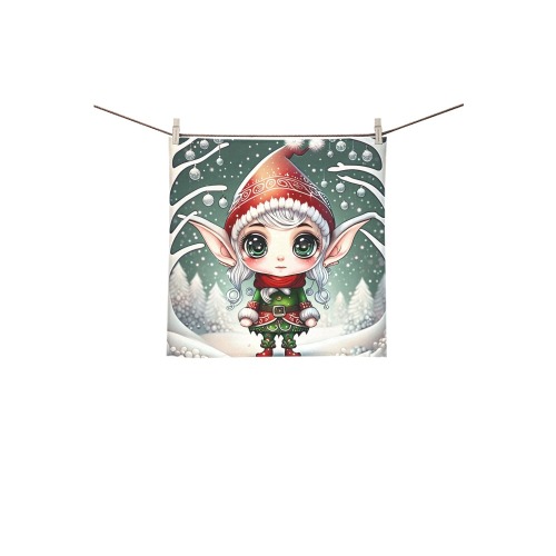 Christmas Elf Square Towel 13“x13”