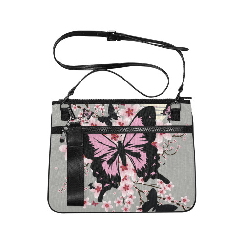 Cherry Blossom Butterflies Slim Clutch Bag (Model 1668)