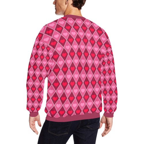 Valentine's Day Sweatshirt - Unisex All Over Print Crewneck Sweatshirt for Men (Model H18)