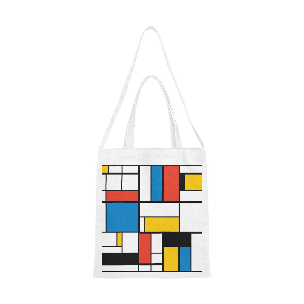 Mondrian De Stijl Modern Canvas Tote Bag/Medium (Model 1701)