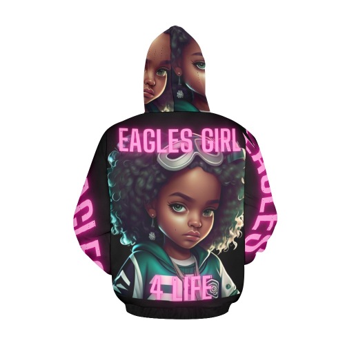 Eagles Girl 4 Life Hoodie All Over Print Hoodie for Men (USA Size) (Model H13)