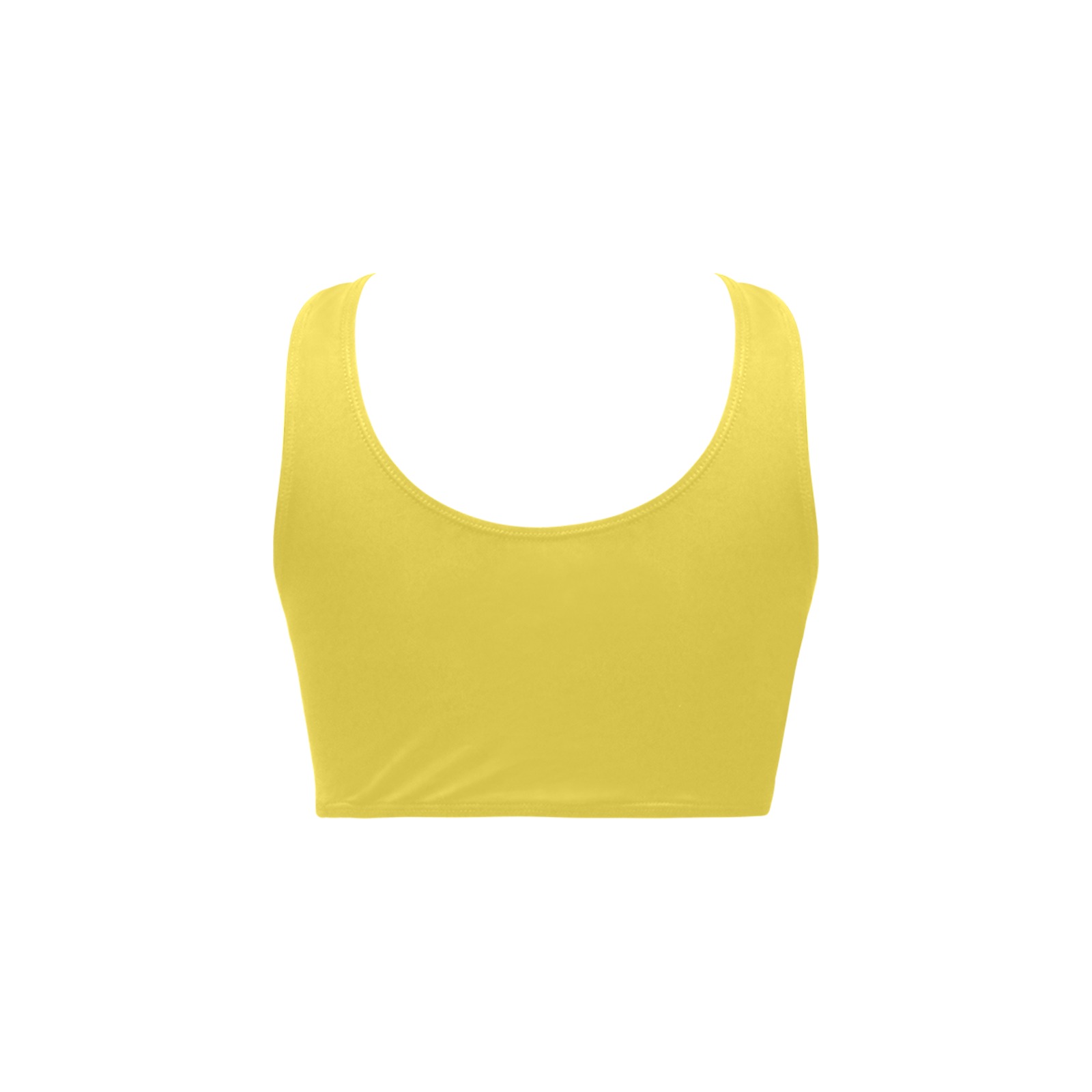 Solid Colors Yellow Chest Bowknot Bikini Top (Model S33)