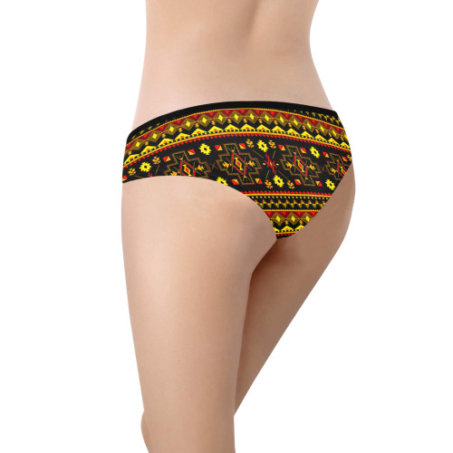 Aboriginal Ethnic Tribal Pattern Women's Hipster Panties (Model L33)