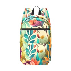 Colorful Flowers Backpack Large Capacity Travel Backpack (Model 1691)