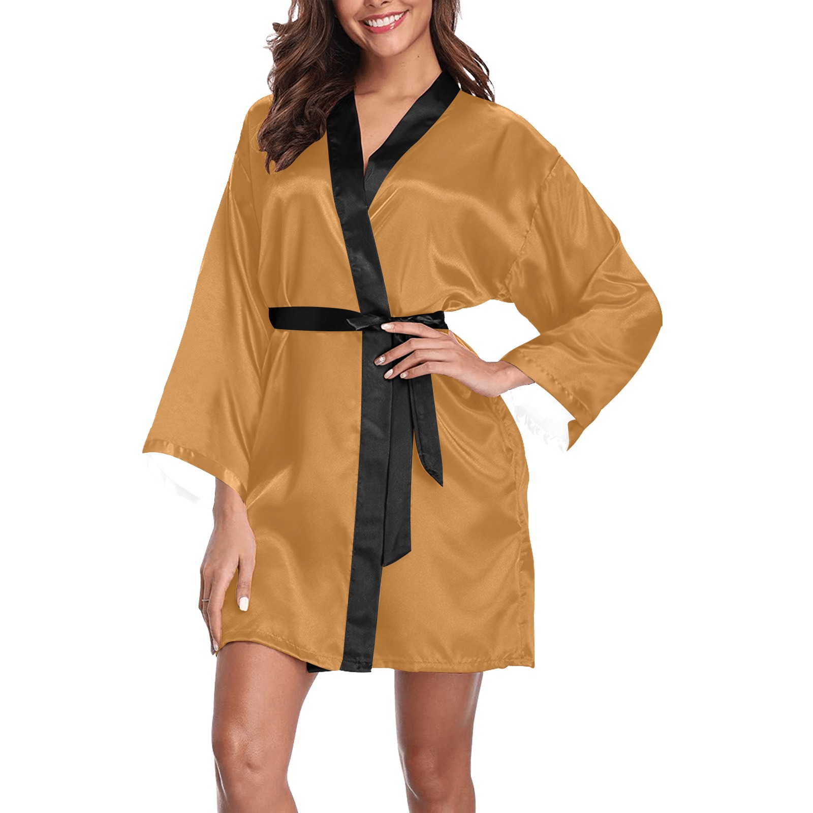 Sudan Brown Long Sleeve Kimono Robe