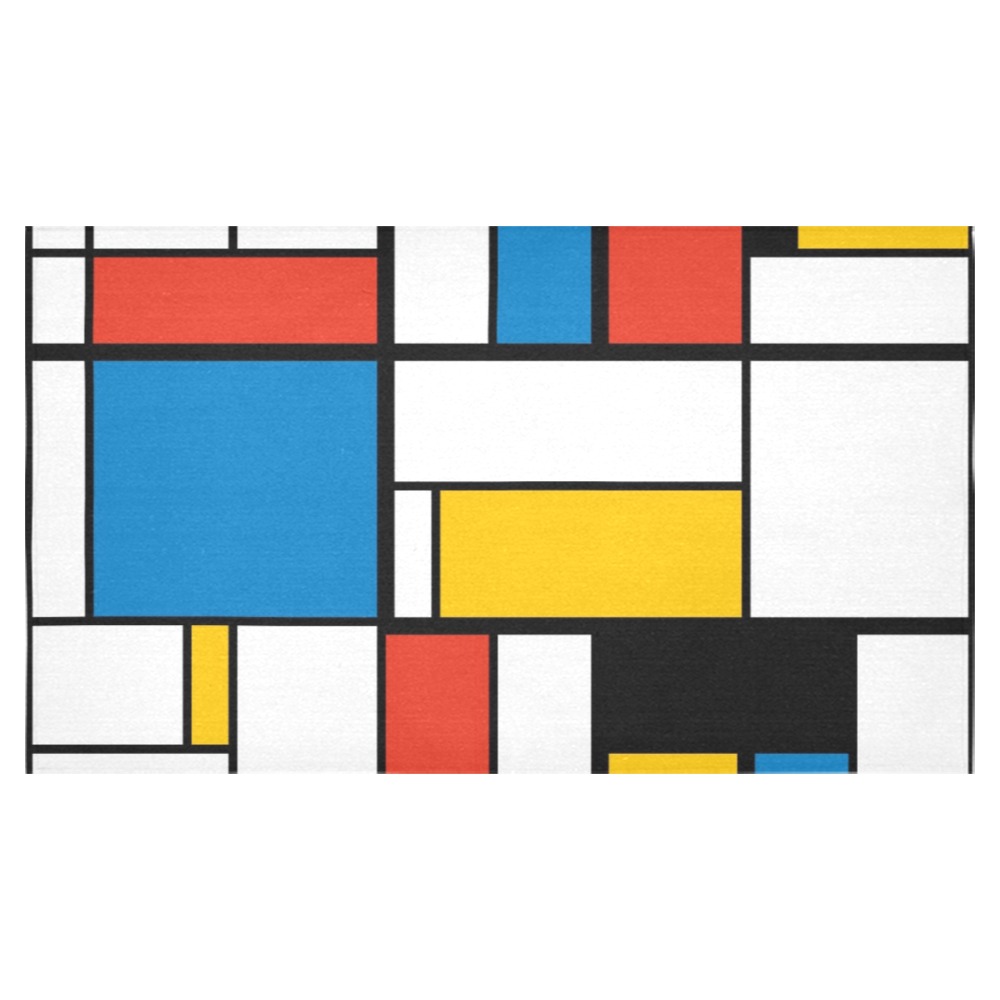 Mondrian De Stijl Modern Thickiy Ronior Tablecloth 104"x 60"