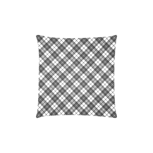 Tartan black white pattern holidays Christmas xmas elegant lines geometric cool fun classic elegance Custom Zippered Pillow Cases 16"x16" (Two Sides)