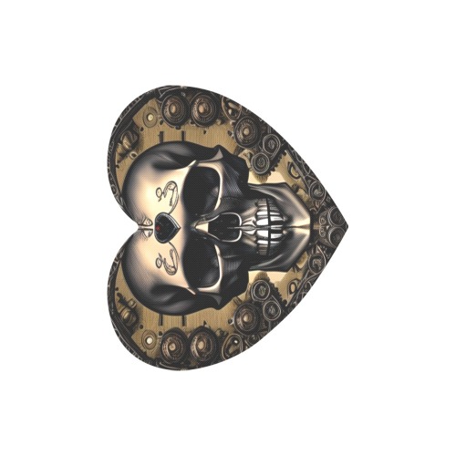 Gold Skull Heart Shaped Mouse Pad Heart-shaped Mousepad