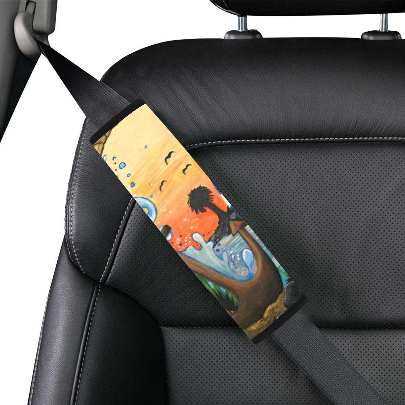 Lighthouse View Car Seat Belt Cover 7''x10''