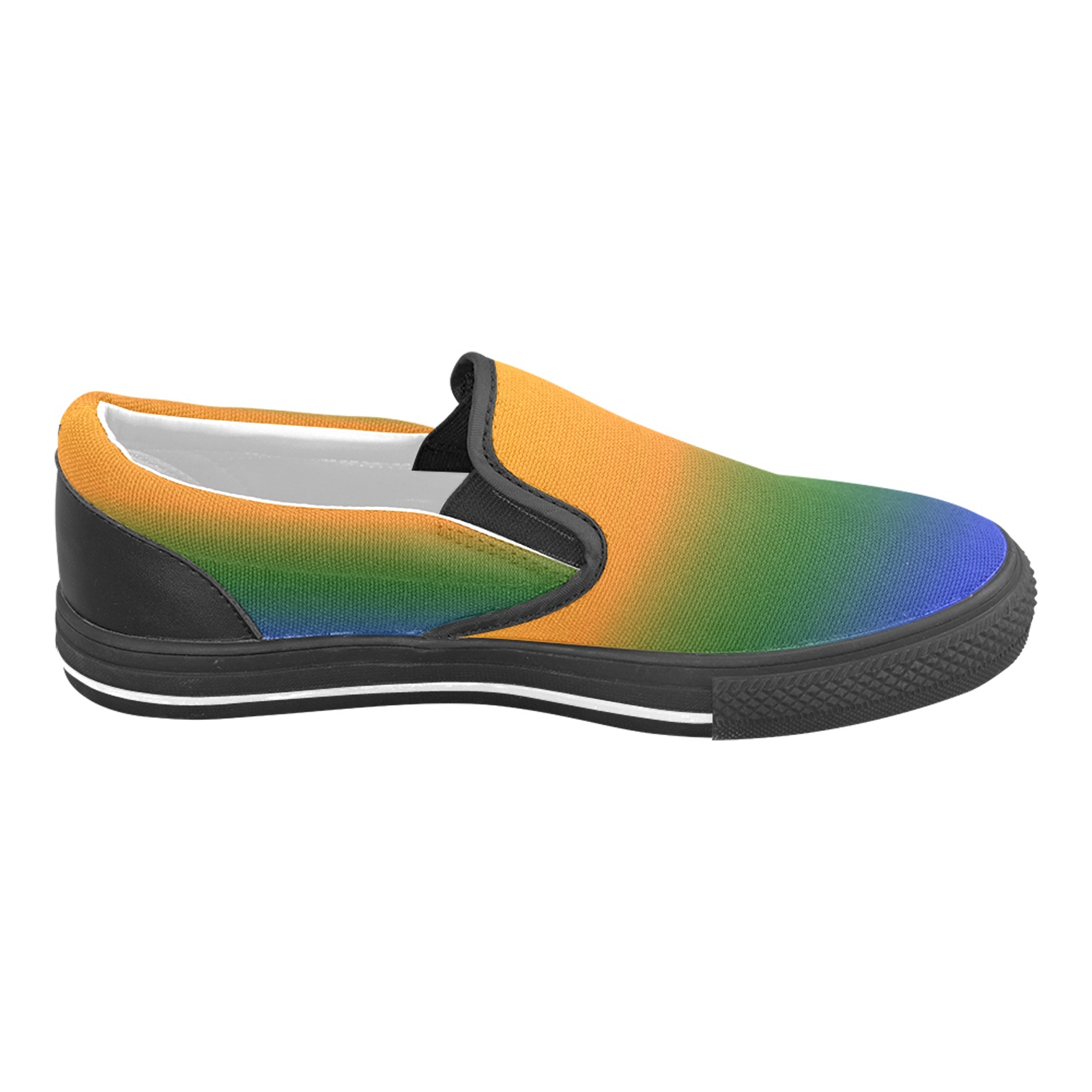 slice of YGB black Men's Slip-on Canvas Shoes (Model 019)