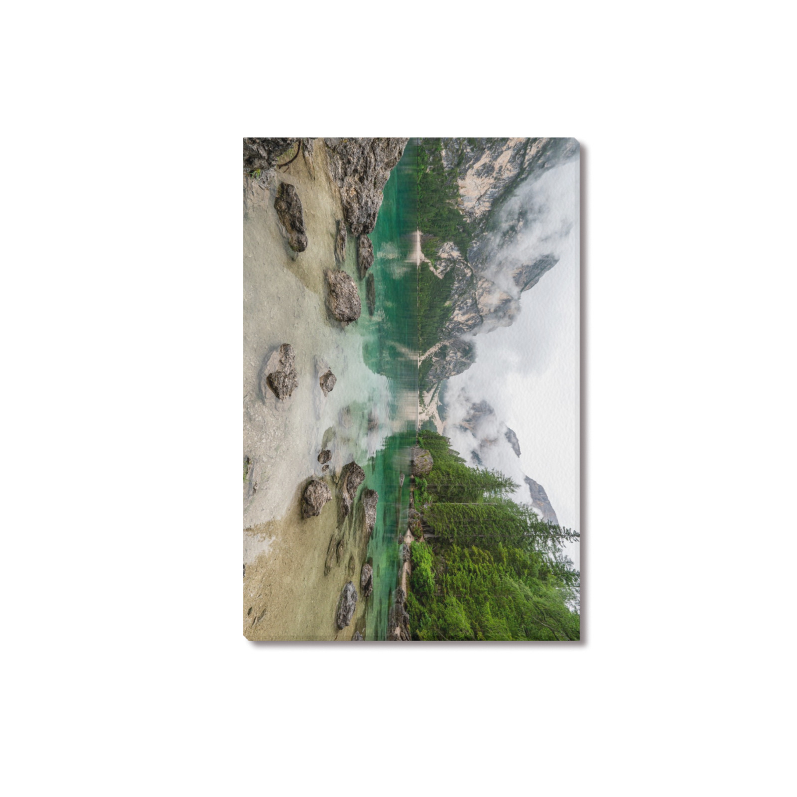 Mountain river Frame Canvas Print 18"x12"