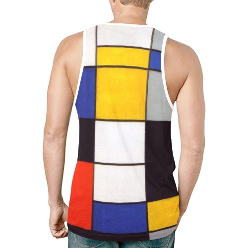 Composition A by Piet Mondrian New All Over Print Tank Top for Men (Model T46)