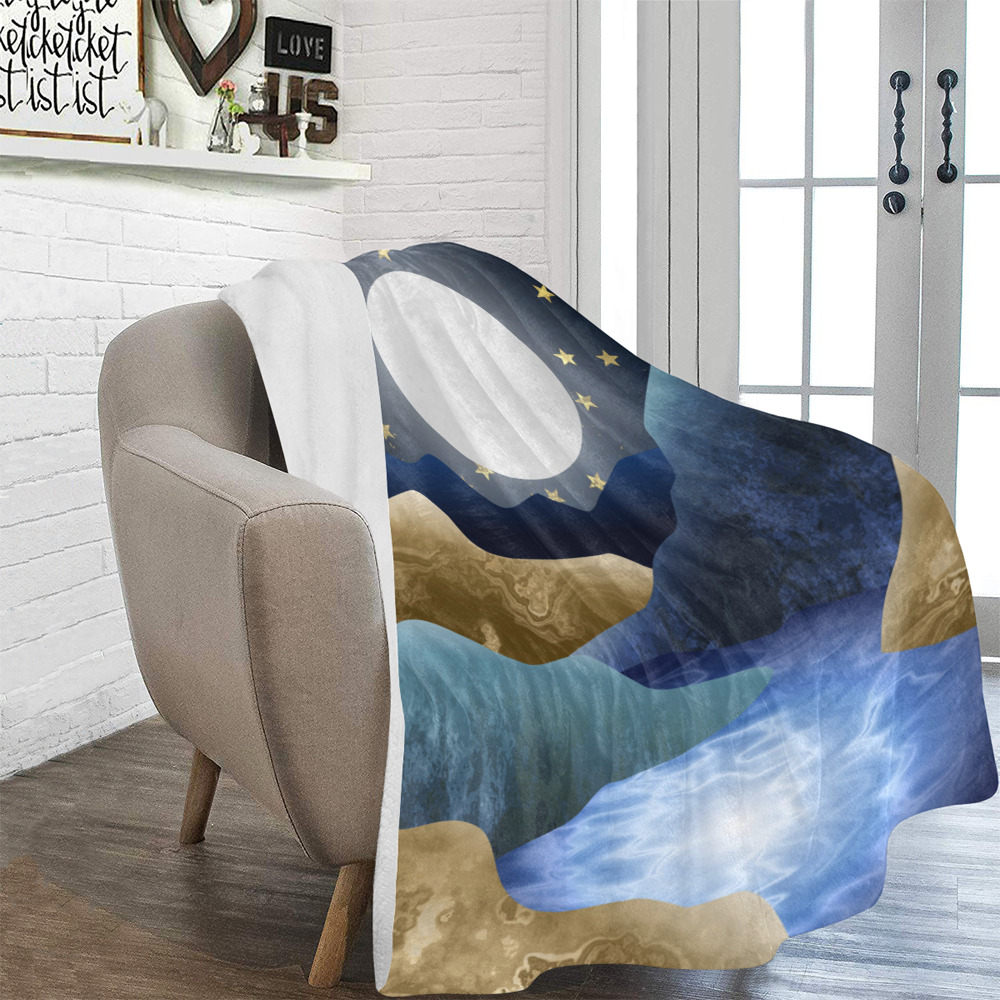 Moonlight Mountain Valley Stream Ultra-Soft Micro Fleece Blanket 60"x80"