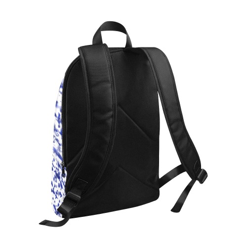 Paint Spatter Blue Fabric Backpack for Adult (Model 1659)