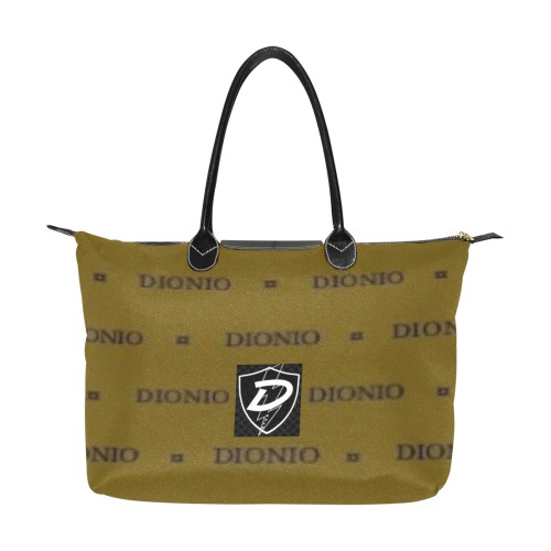 Dionio - Single Shoulder Lady Handbag (Brown Repeat Shield Logo) Single-Shoulder Lady Handbag (Model 1714)