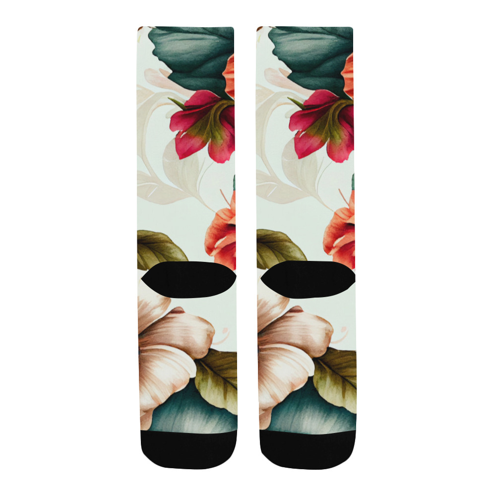 flowers botanic art (4) socks Men's Custom Socks