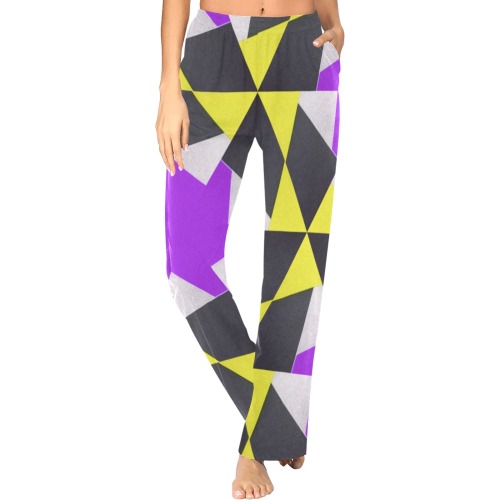 Retro geometric colorful 7D Women's Pajama Trousers