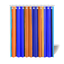 Abstract Blue And Orange 930 Shower Curtain 72"x84"