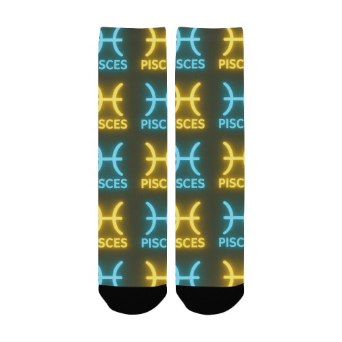 Neon Pisces Zodiac Pattern