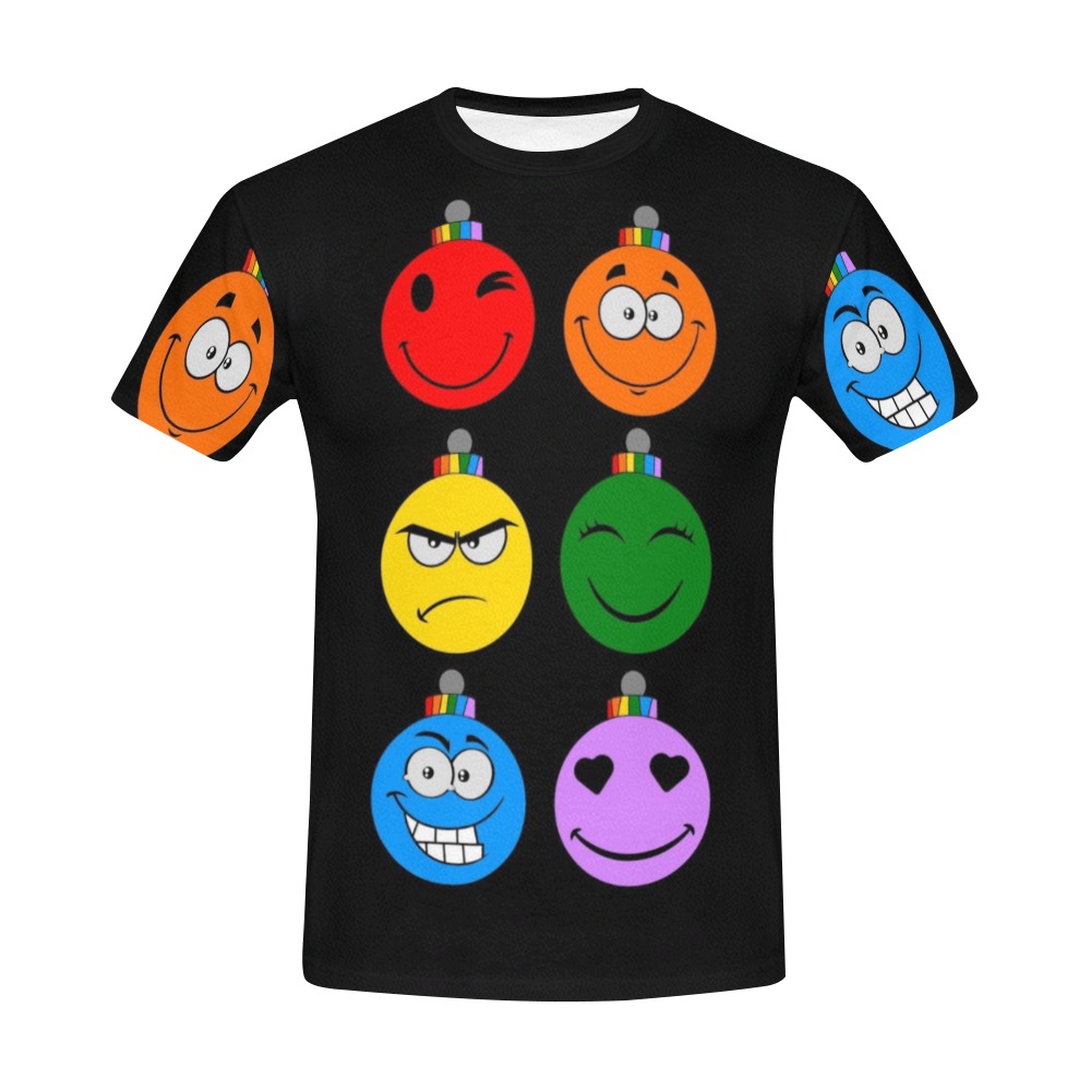 Funny Christmas Balls by Nico Bielow All Over Print T-Shirt for Men (USA Size) (Model T40)