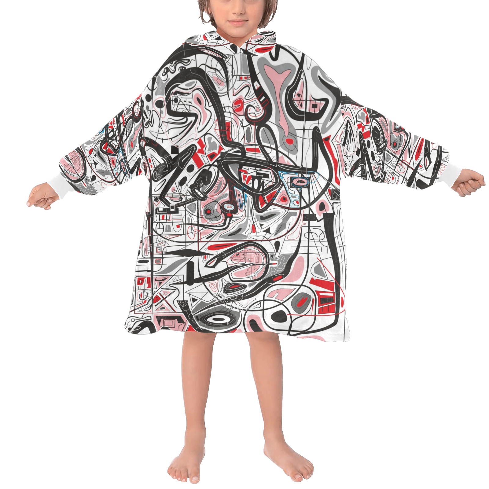 Model 2 Blanket Hoodie for Kids