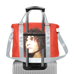 RED MARC BOLAN & T.REX - GREY Large Capacity Duffle Bag (Model 1715)