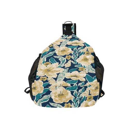 Painted Flowers Men's Casual Chest Bag (Model 1729)