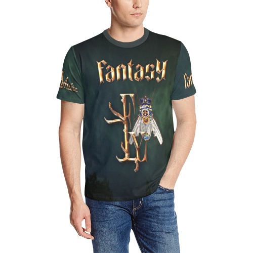 Fantasy Collectable Fly Men's All Over Print T-Shirt (Solid Color Neck) (Model T63)