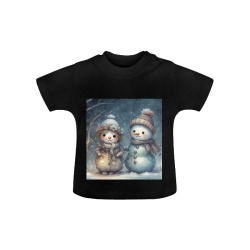 Snowman Couple Baby Classic T-Shirt (Model T30)