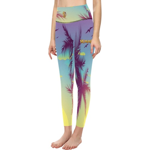 Summer Collectable Fly Women's All Over Print High-Waisted Leggings (Model L36)