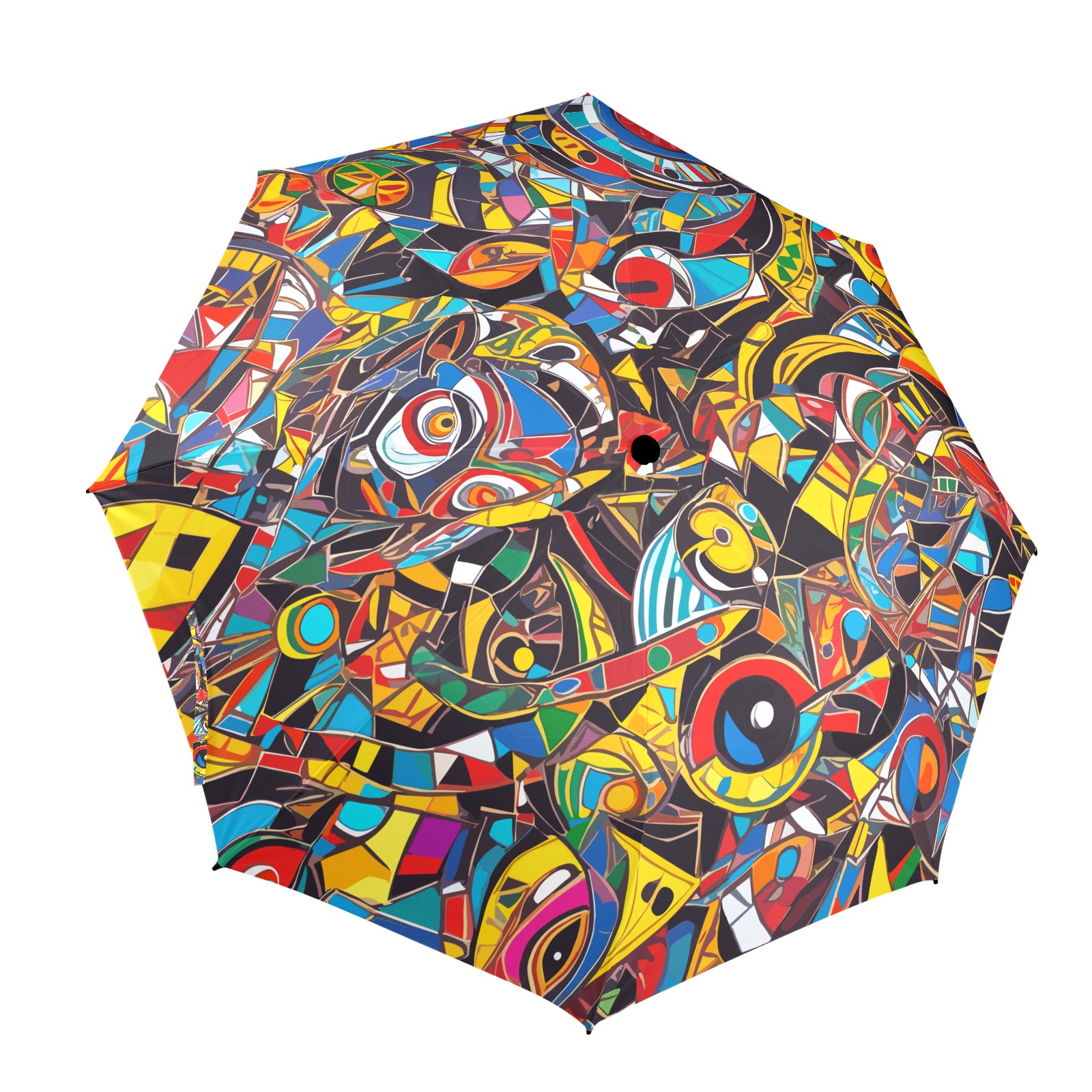 Ethnic Print Pattern Automatic Foldable Umbrella