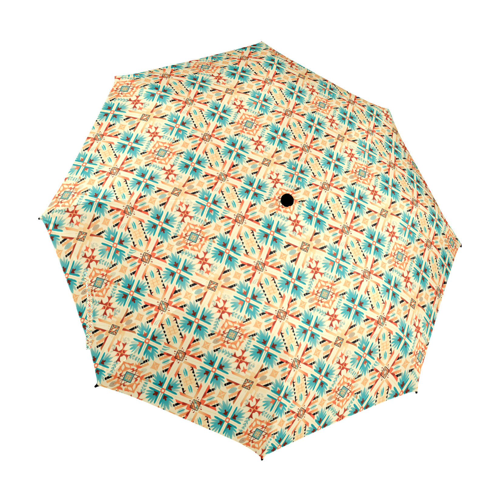 Southwest Fractal Umbrella Semi-Automatic Foldable Umbrella (Model U12)