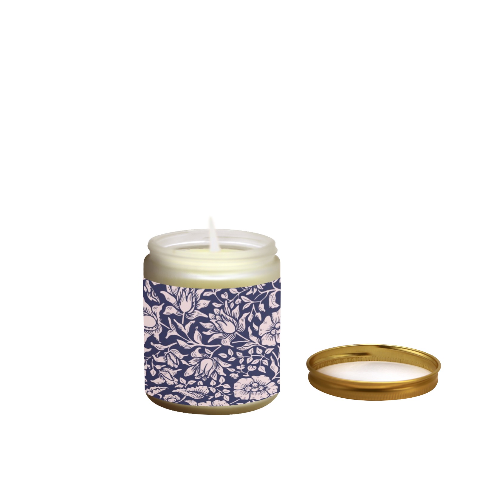 Candle Frosted Glass Candle Cup - Large Size (Lavender&Lemon)