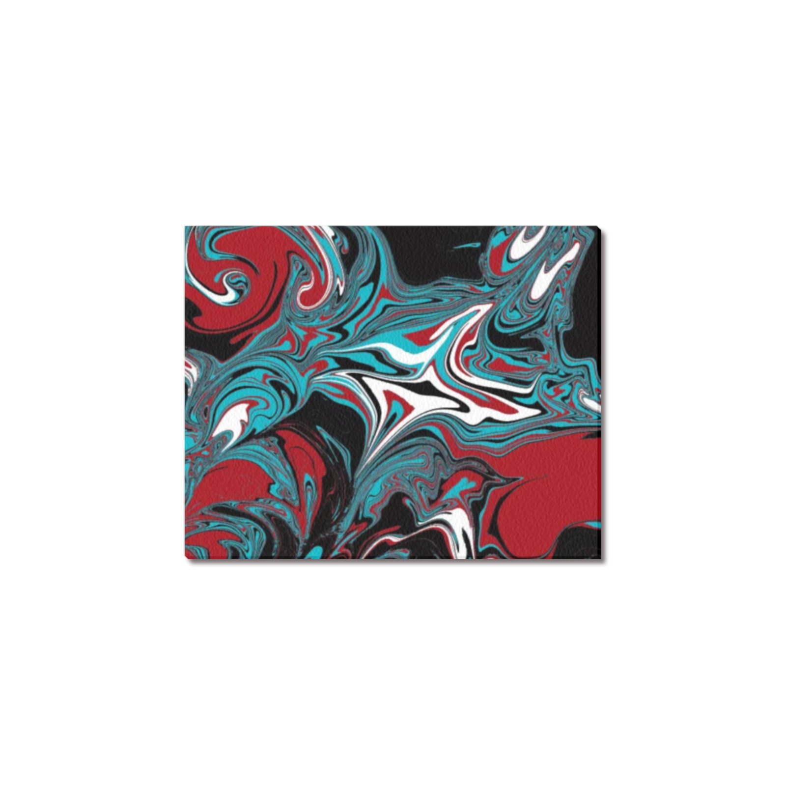 Dark Wave of Colors Frame Canvas Print 8"x10"