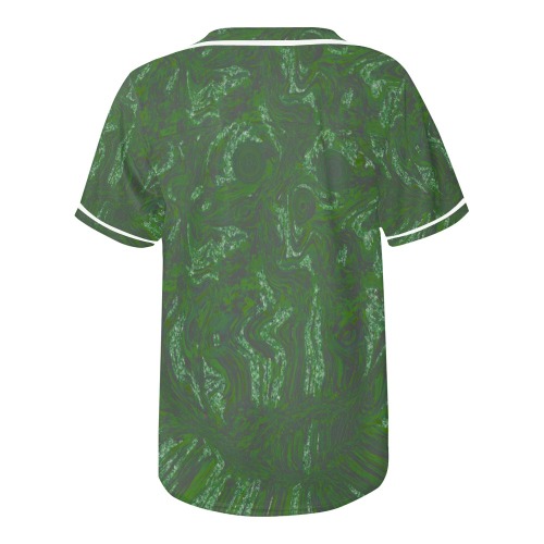 ocean storms green All Over Print Baseball Jersey for Men (Model T50)