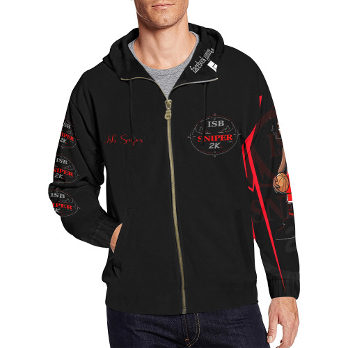 SNIPER2K Catroon hoodie design All Over Print Full Zip Hoodie for Men (Model H14)