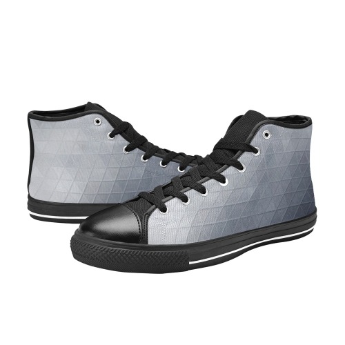 mosaic triangle 13 High Top Canvas Shoes for Kid (Model 017)