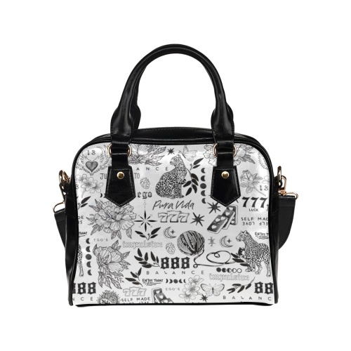 Inspirational tattoo pattern BL 2 Shoulder Handbag (Model 1634)