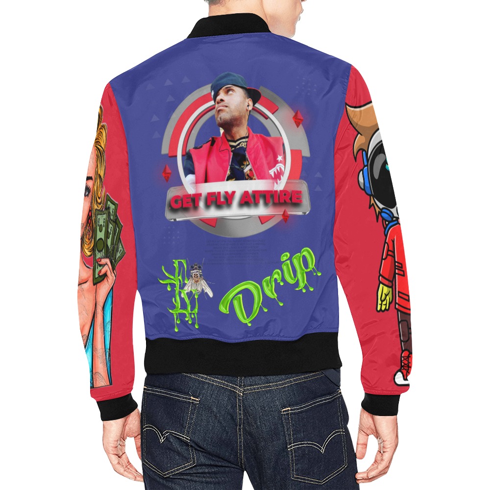 Drip Drip Drip  Collectable Fly All Over Print Bomber Jacket for Men (Model H19)