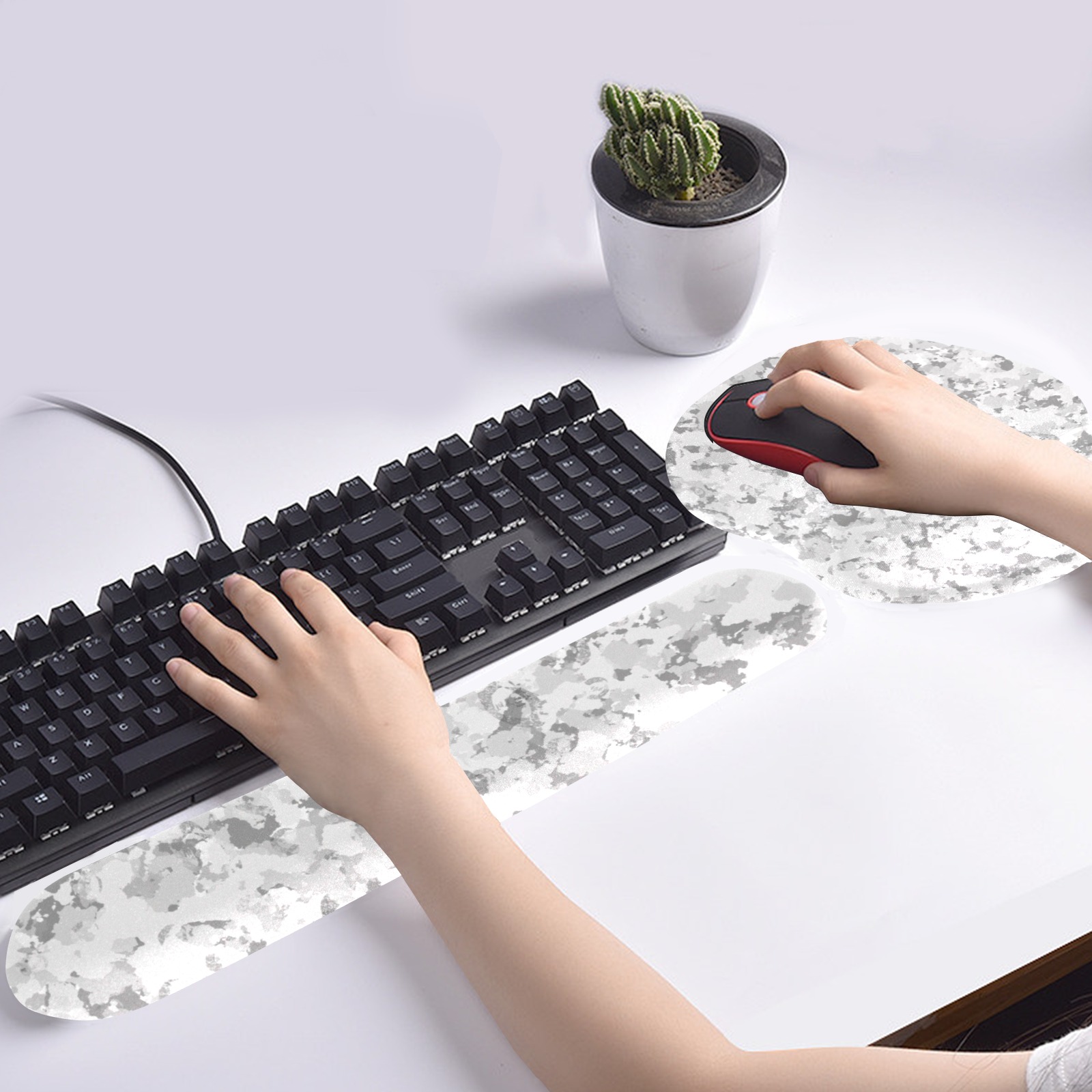 Untitled-12 Keyboard Mouse Pad Set with Wrist Rest Support