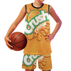 Crash Orange gym set Big Boys' Basketball Uniform