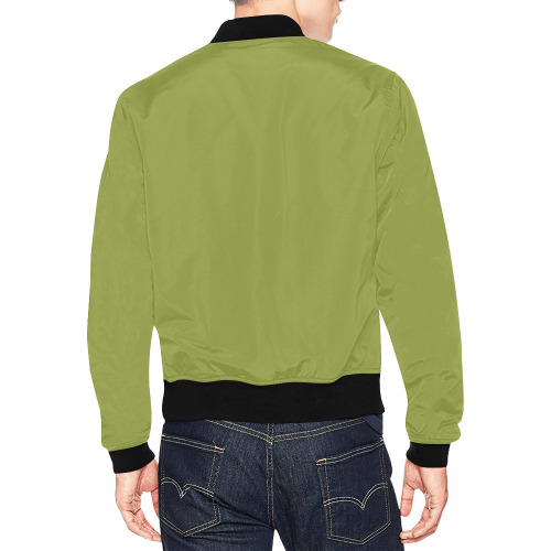 GREEN All Over Print Bomber Jacket for Men (Model H19)