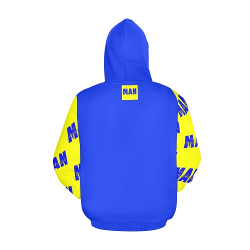 Tha Boogiewoogie Man - Vigilante of Funk Hoodie 1(Blue & Yellow) All Over Print Hoodie for Men (USA Size) (Model H13)