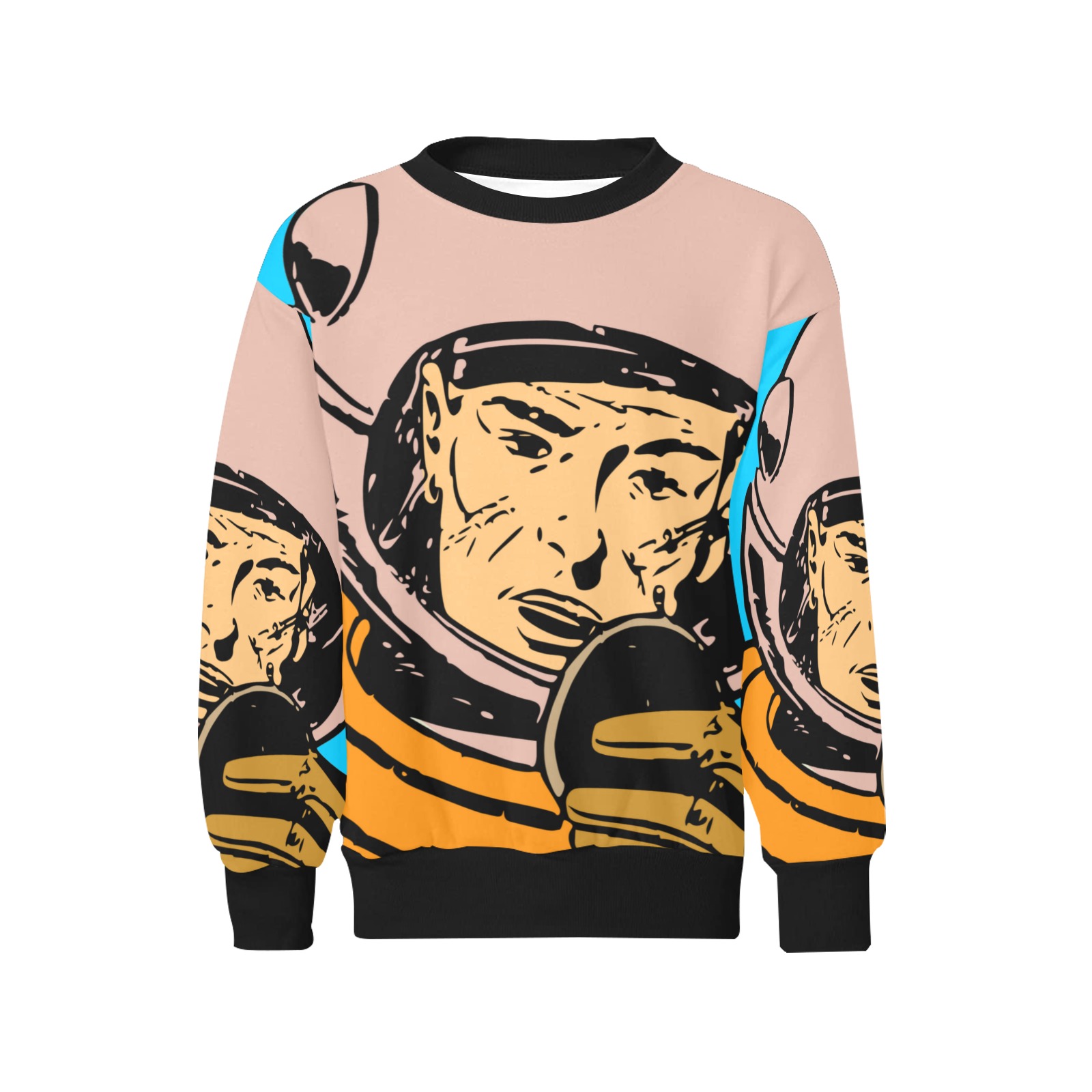 astronaut Kids' All Over Print Sweatshirt (Model H37)