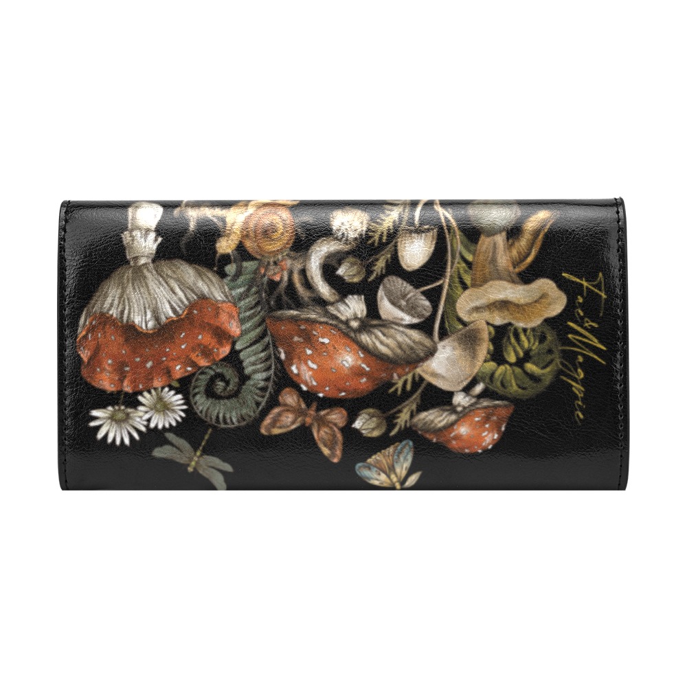 Witchy Wood Mushroom Wallet Women's Flap Wallet (Model 1707)