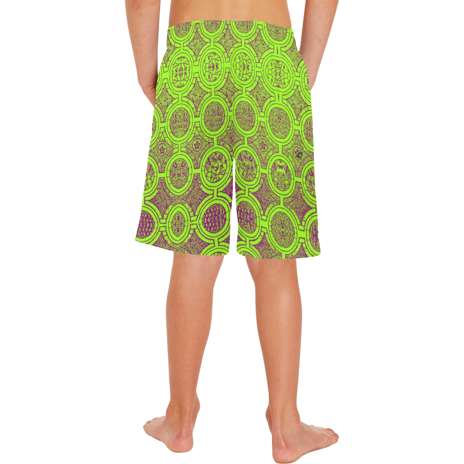 AFRICAN PRINT PATTERN 2 Boys' Casual Beach Shorts (Model L52)