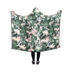 Modern camo mountains 23 Hooded Blanket 50''x40''